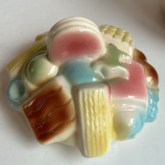 Vintage Cardinal Pottery USA cookie jar sack of cookies sack of treats lid - Picture 11 of 15